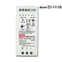 MEAN WELL 딘 레일 단일 출력 스위칭 전원 공급 장치 MDR-40-5 40W, 01 5v_01 100-240VAC
