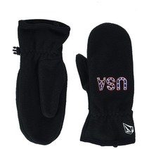 Volcom 유니 Usst 청소년 플리스 스노우 장갑 Black, Usst Black