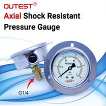 유압 압력 측정 OUTEST 축 방향 스텐 공기 물 유압 압력 G 14 17 측정, 04 0-0.4Mpa