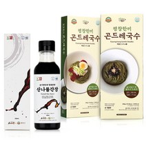 평창팜 첨가물없는 곤드레국수 300g 2개 달콤짭짤 산나물간장 250ml 1개 세트