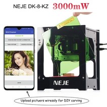 레이저각인기 미니 소형 나무 목공용 Neje kz 10w3000mw 다기능 레이저 조각사 445nm 목재 라우터 데스크탑 레이저 프린터 절단기 손으로 그린 ​​​​창작, kz-3000mw