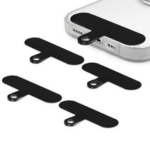 네츄럴파크 스마트폰 TPU 컬러 태그홀더 5P 손목 스트랩 걸이 줄 행온택, 3. TPU컬러 태그홀더 투명고리-블랙 5P, 5개