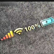 자동차 앞 유리 스티커 신호 wifi 전원 비닐 데칼 휴대 전화 자동차 스티커 자동 외관 장식 액세서리 데칼, 화려한, 45x5cm