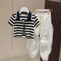 유블리 여아 반팔 초등학생 투웨이드 트레이닝복 밴딩 조거팬츠 투피스 세트 애우닝