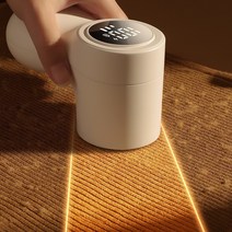 JL 세탁소용 무선 USB 충전식 스마트 디스플레이 초강력 보풀제거기 6중날 3단조절 스마트 디스플레이 + 교체용 칼날, 화이트