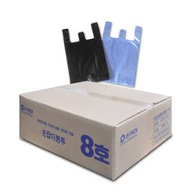 손잡이봉투 8호(황대) 700장 43(60)x72cm (검정/청유백), 청유백