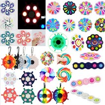 초대형 야광 레인보우 착시 피젯 스피너 푸쉬팝 팝잇 틱톡 말랑이 열쇠고리 소리나는 플라스틱 장난감, wc293a화이트