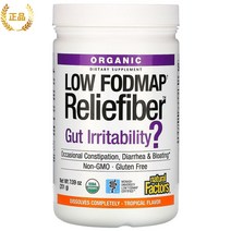 Natural Factors 오가닉 로우 포드맵 릴리파이버 트로피컬 7.09 oz (201 g)