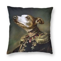 강아지마약방석 개모차 무중력 쿠션럭셔리 Pug 개 초상화 쿠션 커버 소파 폴리 에스터 리갈 애완 동물 빈티, 10 10_02 45x45cm 18x18in