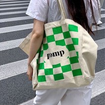 캔버스쇼퍼백 POMP 오리지널제작 디자인 아트 블러킹 바둑판 괴소 이니셜 대용량 가방 구매함 물낭 심플 3361315861, 관심을 가지다 가게 와 수장 가방 주