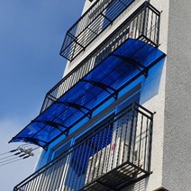 캐노픽스 450x4800 상가 사무실 계단 통로 출입구 비가림막 차양막 채양 캐노피설치, 블루, 블랙, 은백색(기본색상)