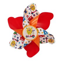 POMTOR 킥보드 바람개비 리본 21세기 악세사리+ (물고기비늘 걸레 증정 이벤트), 레드 미니 몬스터 풍차