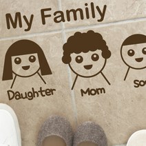 [KT알파쇼핑]포인트스티커_My family, 다크브라운