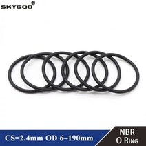 NBR O 링 씰 개스킷 두께 CS 2.5mm OD 6 ~ 190mm 니트릴 부탄올 고무 스페이서 오일 저항 와셔 둥근 모양 10 개, OD 175mm ID 170.2mm, 2.4mm