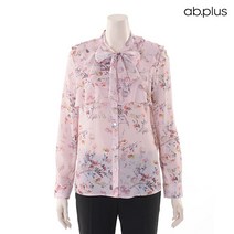 에이비플러스 ab.plus 프론트 러플 로맨틱 리본 블라우스 (LSU1BB04A)