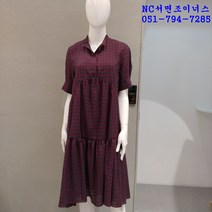 조이너스 21년여름신상 루즈한 핏감에 체형커버에 탁월한 체크 프릴 원피스 JABU5-WOP300