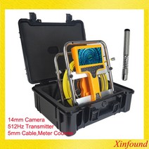 배관내시경카메라 산업용 배관용 5mm 케이블 14mm 512hz Sonde 파이프 하수도 배수 검사 카메라 내시경 7&#, 01 5mm Cable 14mm Head_01 25M