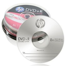 HP DVD R 더블레이어 8배속 8X Double Layer 8.5GB 케익 10매, 359311