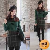 피오뜨 7966.믹스체크 스커트