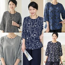 로즈맘 엄마옷 로즈맘 패턴프린트인견블라우스2