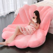 대왕조개쿠션 베개 침낭 잠자는 이불 조개 솜털 장난감 오버사이즈 방석, 핑크전개200cmx150cm