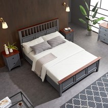 제퍼슨가구 빌로 원목 침대프레임 슈퍼싱글 SS, 그레이