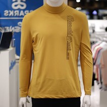 디즈니골프 F/W 스포츠 남성패션 남성의류 골프의류 남성골프웨어 남자골프웨어 남자 기모 폴라티셔츠 머스타드 스판반목티 2종택1 DLN3MTCS0S80MU