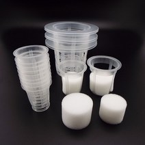 수경 화분 재배 스펀지 스타터 원예 부자재 키트 매쉬 포트 20x Soiless 심기 보육 그물 냄비 메쉬 수경 재, 07 NO25 Cup and Sponge