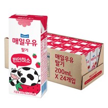 매일우유 가공유 멸균 딸기 우유 200ml 24팩
