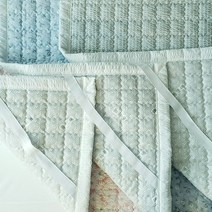 이불팩토리 시원한 인견 시어서커 누빔 모서리 고정밴드형 침대 패드, 1 딜라이트_그레이