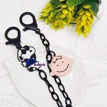 스누피마스크스트랩/찰리마스크스트랩/캐릭터마스크목걸이/어린이마스크스트랩/마스크걸이, 스누피와 찰리 마스크스트랩