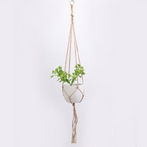 마크라메 행잉 화분걸이 노끈 인테리어 화분받침, 122cm, 브라운