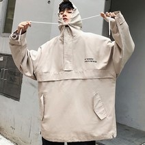 후드 INSUM46 올드스쿨룩 반집업 하프 아노락바람막이