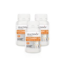 Healthwin 헬스윈 뉴질랜드 글루코사민 1500mg 콘드로이친 200mg MSM 100mg 60정 3통