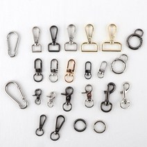 데코와바 열쇠고리 가방 부자재 키링만들기, 일반2.3cm실버, 1개