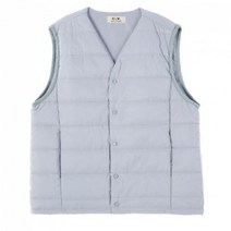 굿라이프웍스 3M 신슐레이트 브이넥 패딩 베스트 조끼 그레이 Round neck thinsulate padded vest
