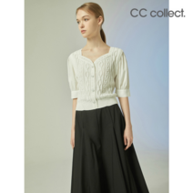씨씨콜렉트CC콜렉트 우븐 패치 니트 풀오버 WH_C232KSK039927273