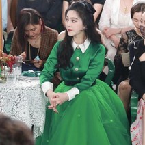 지금헤어지는중 송혜교 조여정 기은세 그린 초록 공단 블라우스 메쉬 스커트 샐리맘 드라마옷