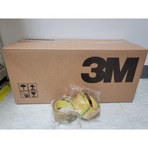 3M 박스테이프 372ks 48m/mx40m (투명 황색) opp, 투명, 1개