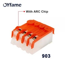 OYfame-HP 903 용 잉크 카트리지 HP ARC 칩 포함 OfficeJet 6950 6956 6960 6970 프린터 리필 키트, [01] For 903