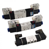 솔레노이드 밸브 2 위치 5 포트 공압 에어 이중 코일 4V220-08 4V320-10 4V420-15 DC12V DC24V AC110V AC220V, 4V120-06 PC4-01_AC110V, 1개