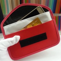 방사선 방지 지갑 키 홀더 차단 자동차 케이스 Fob 신호 차단기 차폐 RFID 가방 전화 파우치, [03] red