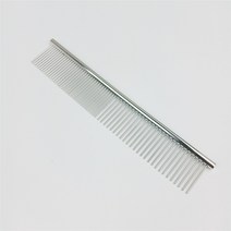 마단핀브러쉬 버터콤 크리스콤 포메 푸들 비숑 애견 미용 전문용 쇠빗 스틸, 라지[19cm*3.5cm]