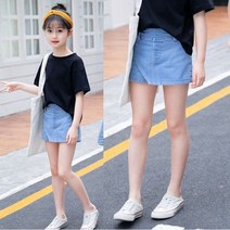 [판매자확인주니유니][당일발송] 주니어 숏청치마반바지 국내배송 자매청치마 주니어여름청치마