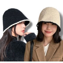 글램공식 1+1 여성 뽀글 버킷햇 벙거지모자