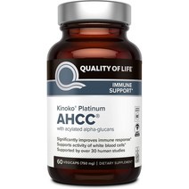 퀄리티 라이프 플래티넘 ahcc 표고버섯 균사체 추출물 500mg 이뮨 부스터 60캡슐, 상품선택