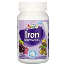 철분젤리 츄어블 철분 철분제 염브이스 아이언 위드 비타민C YumVs Iron with Vitamin C 60정 1개월