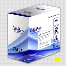 케이블메이트 CAT5e 305M 옐로우 단선 UTP 랜선 랜케이블 시공용 납품용, cat5e utp 305m 옐로우