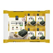 청정원 들기름 바사삭 파래김 4g 16봉 도시락 김, 4gx16봉