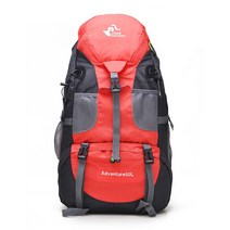 50L 방수 배낭 남성 여행 산악 배낭 하이킹 등산 가방 여성 스포츠 가방 캠핑 장비, Red|50 - 70L|CHINA